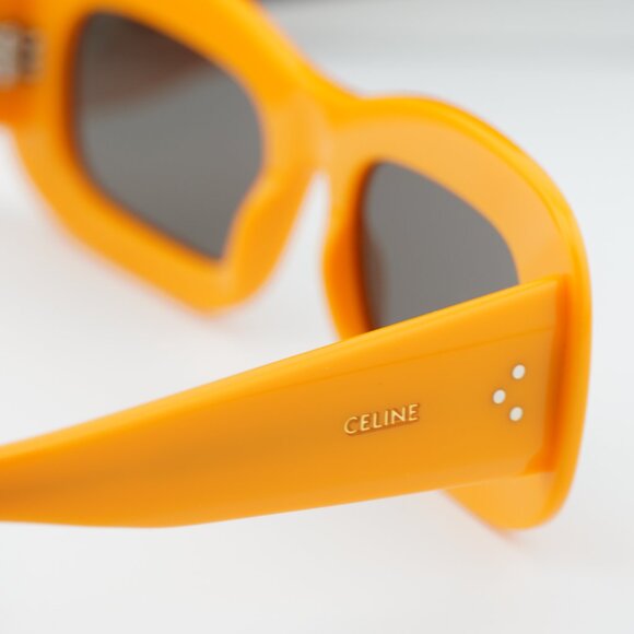 Celine CL40294I 42A Rectangle Sunglasses - Glossy Orange/Grey main image 5